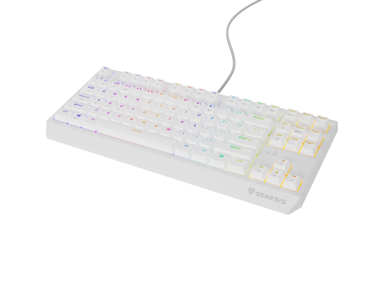 Genesis Thor 230 Tkl Teclado Juego Usb + Rf Wireless + Bluetooth Qwerty Blanco