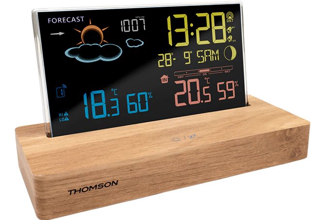 EAN 3499550389302 - Thomson CT610 estación meteorológica digital Madera LCD AC/Batería imagen 3