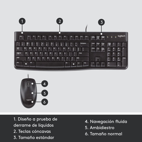 EAN 5099206020580 - Logitech 920-002550 teclado Ratón incluido USB QWERTY Español Negro imagen 12