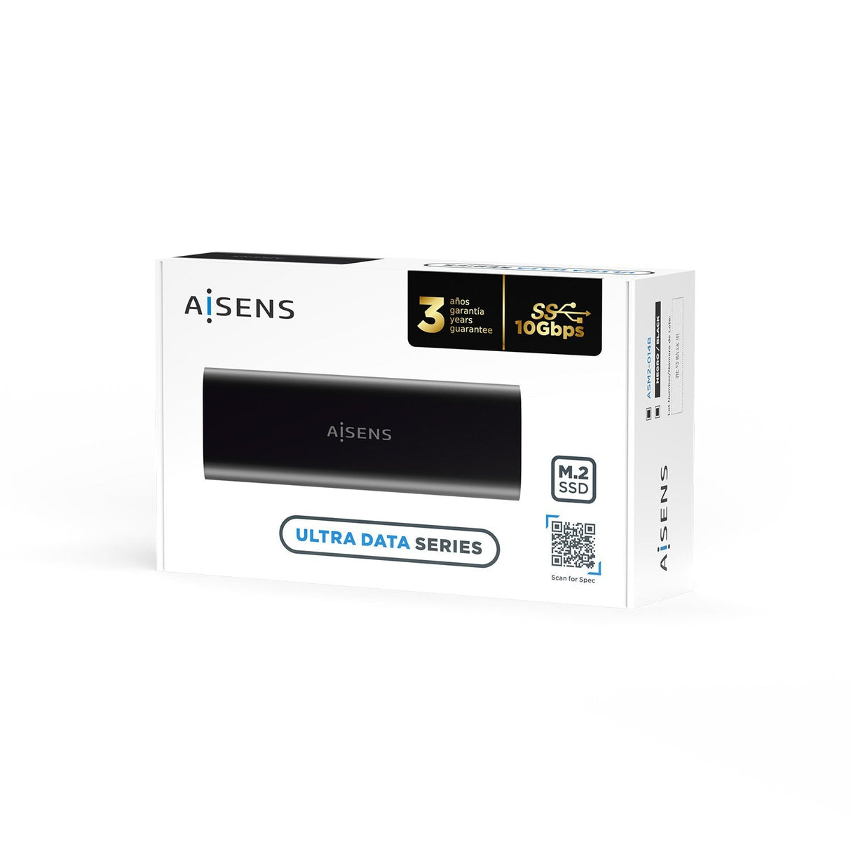 Aisens Caja Externa Para Disco Ssd M.2 Sata Nvme Usb 3.1 Sin Tornillos Asm2-014b