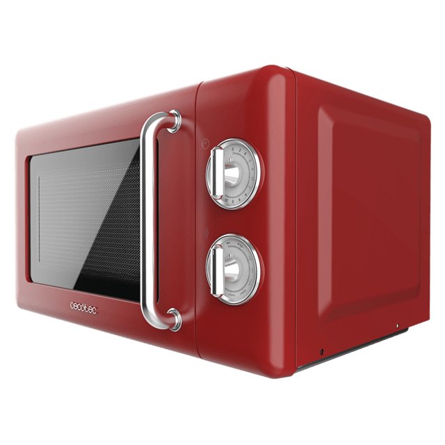 EAN 8435484017107 - Cecotec 01710 microondas Rojo, Acero inoxidable Microondas con grill Encimera 20 L 700 W imagen 2