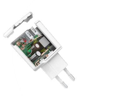 Schwaiger 230v Enchufe Pared 2x Usb 2.4a Blanco