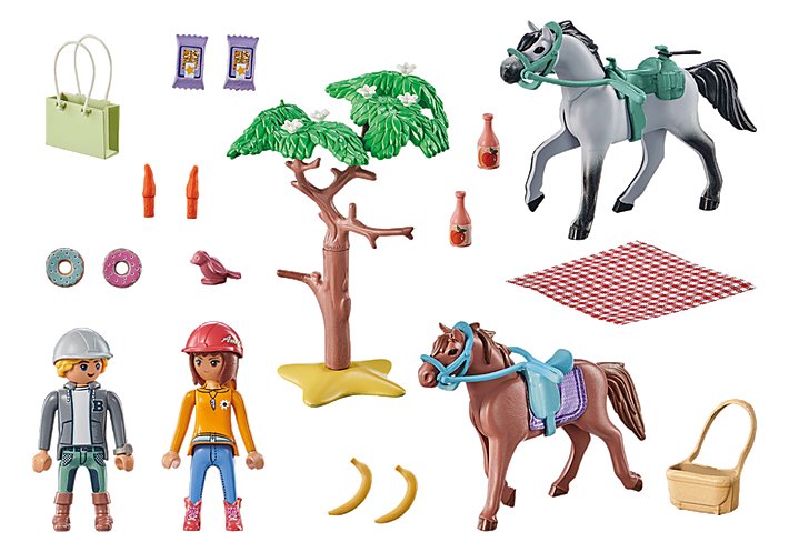 Playmobil 71470 Horses Of Waterfall Starter Pack Reitausflug An Den Strand Mit Amelia Und Ben, Juguete De Construcción 71470