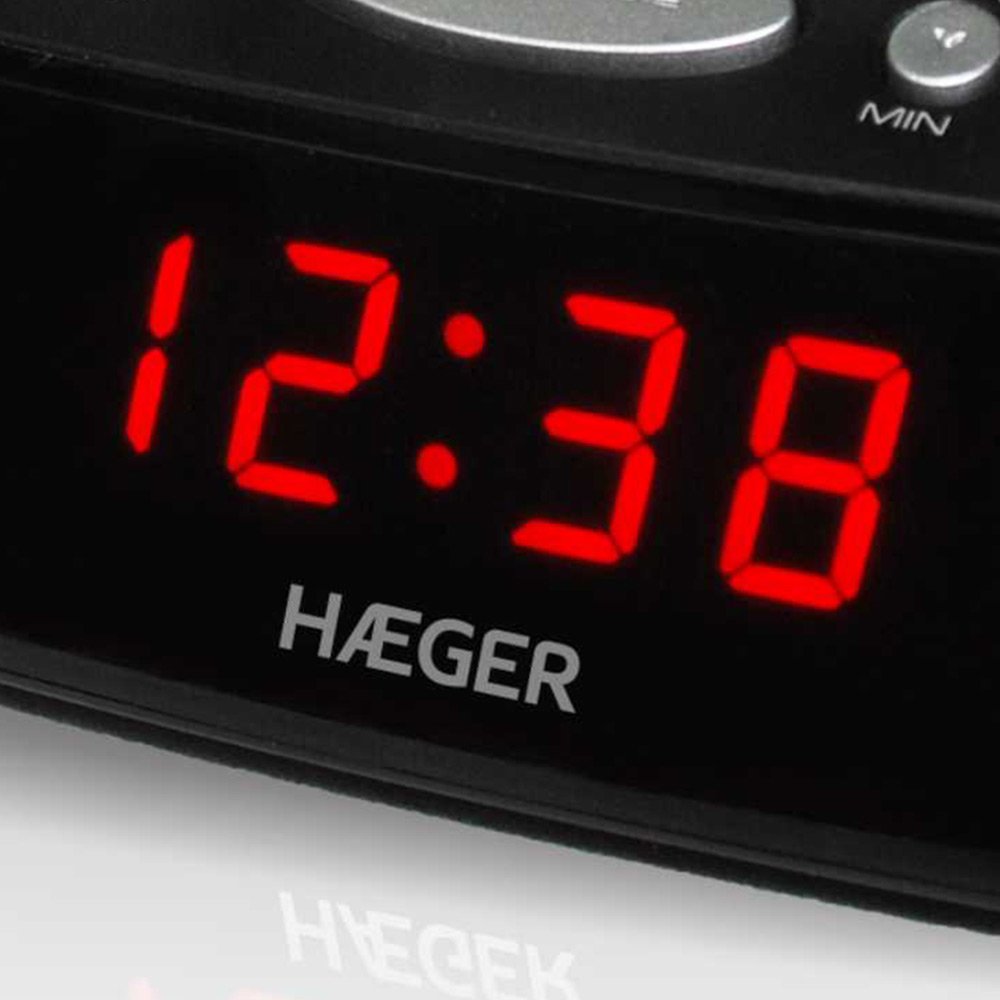 Haeger Ra-06b.005b Despertador Reloj Despertador Digital Negro
