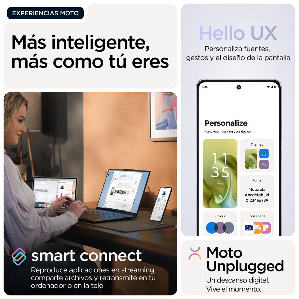 EAN 840023295416 - Motorola moto g86 5G 16,9 cm (6.67") SIM doble Android 15 USB Tipo C 8 GB 256 GB 5200 mAh Lila imagen 11