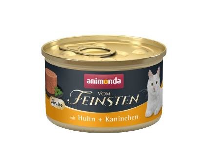Comida Húmeda Para Gatos Animonda Vom Feinsten Mousse Pollo Y Conejo 85 G