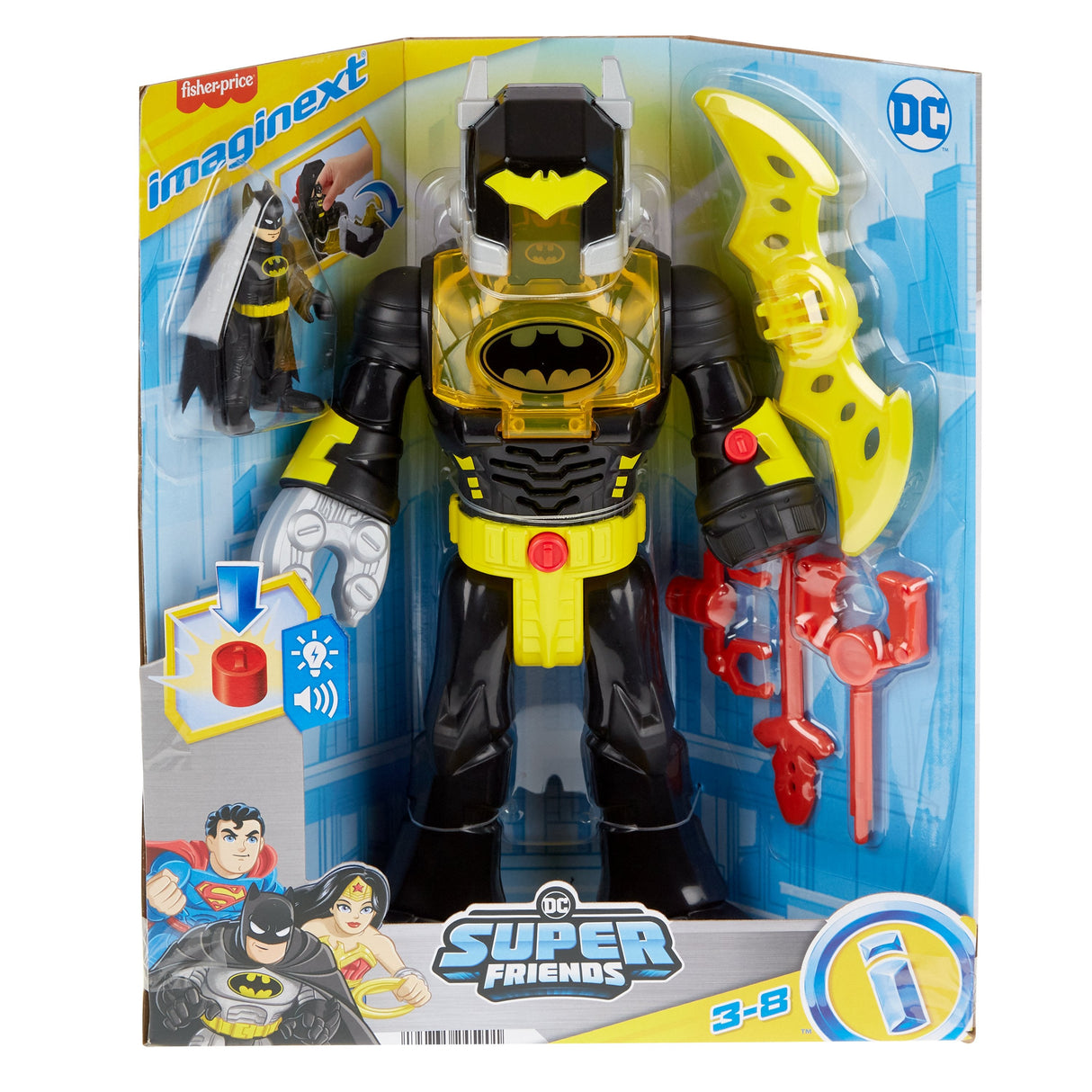 Fisher-Price Imaginext Dc Super Friends Batman Insider & Exo Traje, Personaje Hyg31
