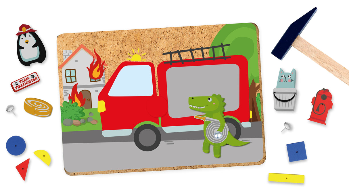 Lena Hammer & Nail Set Fire Truck