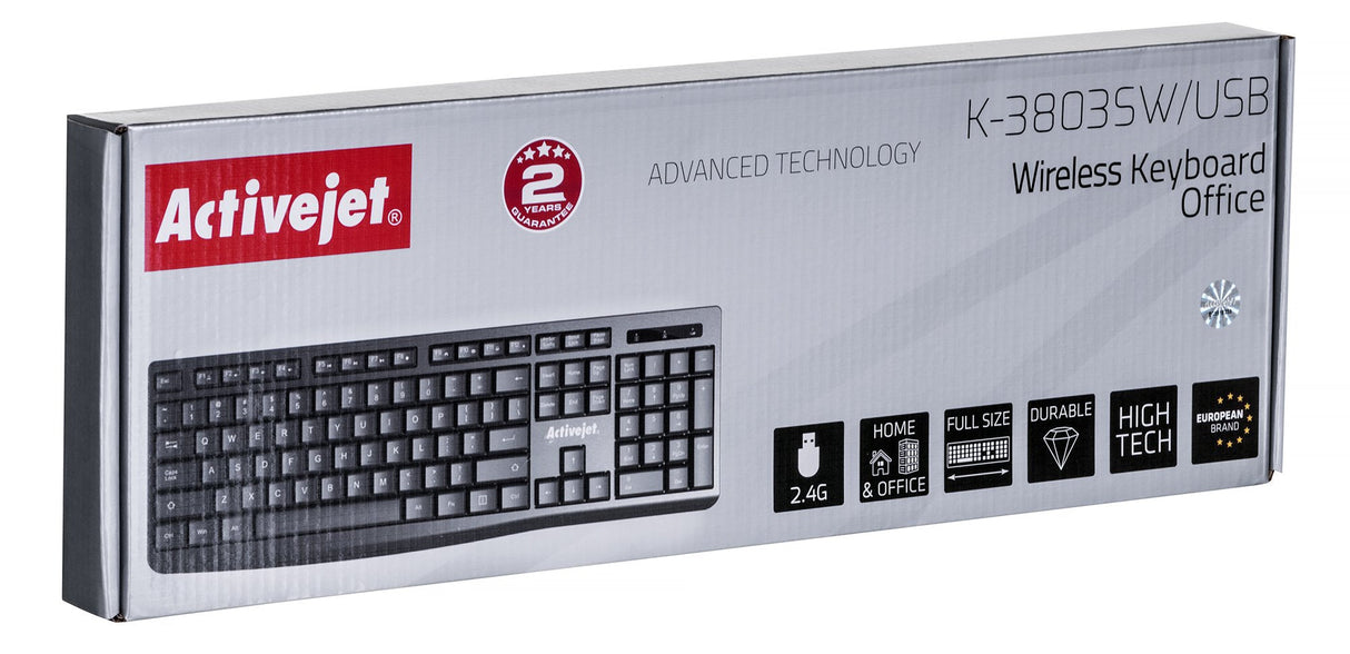 EAN 5901443120100 - Activejet K-3803SW teclado Universal RF inalámbrico QWERTY Internacional de EE.UU. Negro imagen 6