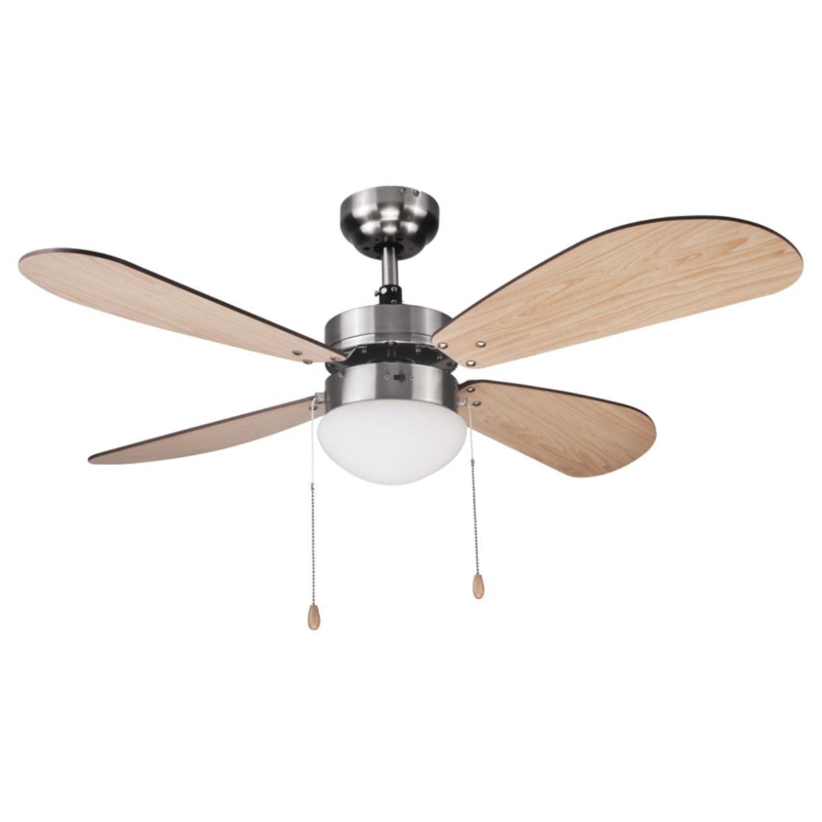 Ventilador De Techo Haeger Cozy Fan Acero Inoxidable, Madera