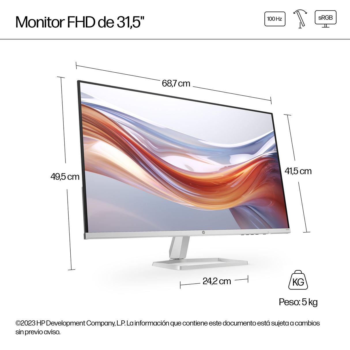 EAN 5715063785959 - HP Series 5 31.5 inch FHD Monitor - 532sf pantalla para PC 80 cm (31.5") 1920 x 1080 Pixeles Full HD LCD imagen 4