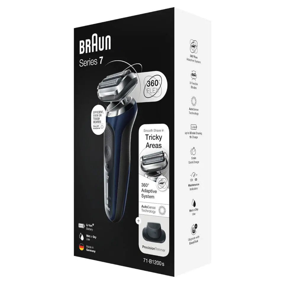Braun Series 7 Afeitadora Eléctrica Hombre, Máquina De Afeitar Barba Con Recortadora De Precisión Easyclick