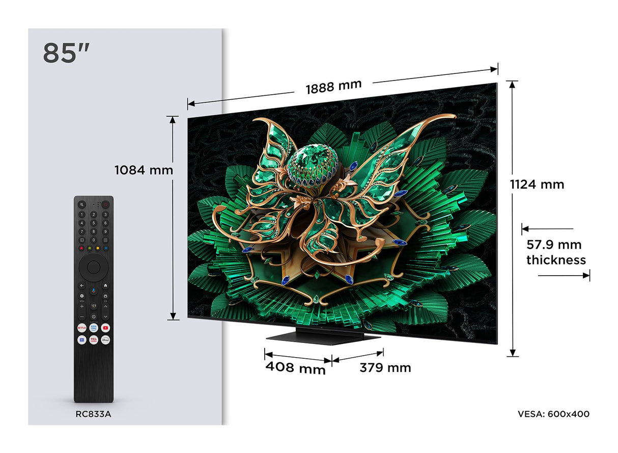 Televisor Tcl 85c7k Smart Tv 85" Qled Uhd 4k Hdr