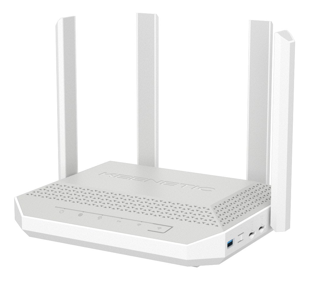 Router Keenetic Hero 4g+ (Kn-2312) Inalámbrico Gigabit Ethernet Doble Banda (2,4 Ghz / 5 Ghz) Gris, Blanco