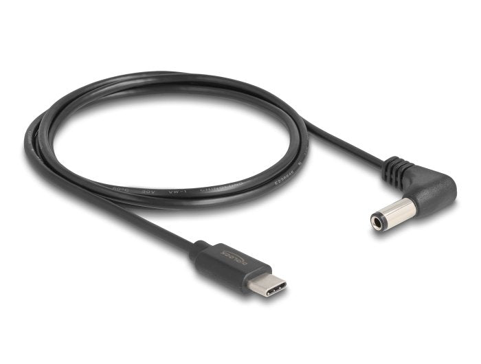 Delock 85399 Cable De Alimentación Usb Type-C A Cc 5,5 X 2,5 Mm Macho En Ángulo 1,5 M