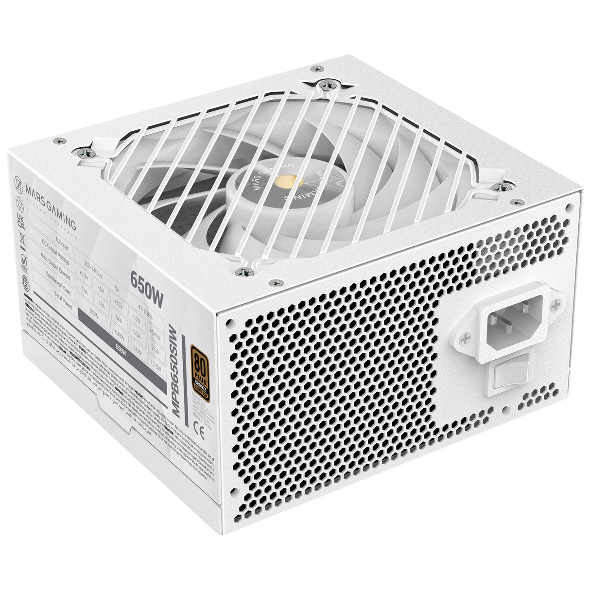 EAN 8435693109563 - Mars Gaming MPB650SIW unidad de fuente de alimentación 650 W 24-pin ATX ATX Blanco imagen 5