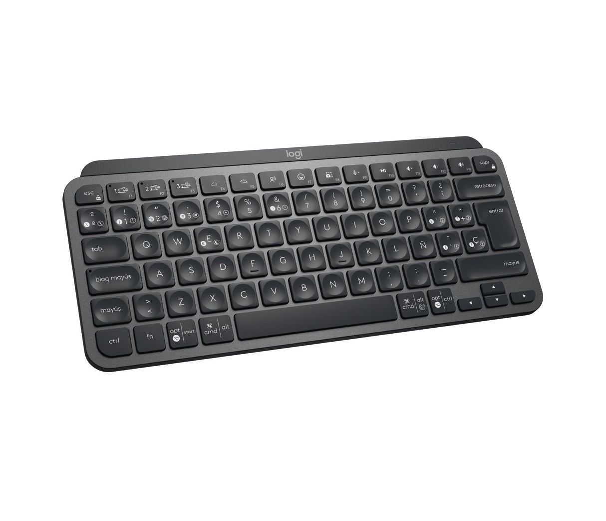 Teclado Español Logitech Mx Keys Mini For Business Rf Wireless + Bluetooth Qwerty Grafito
