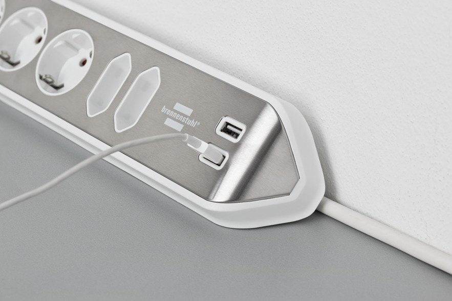 Brennenstuhl Estilo Eckstedoleiste 6-Fach Weiss