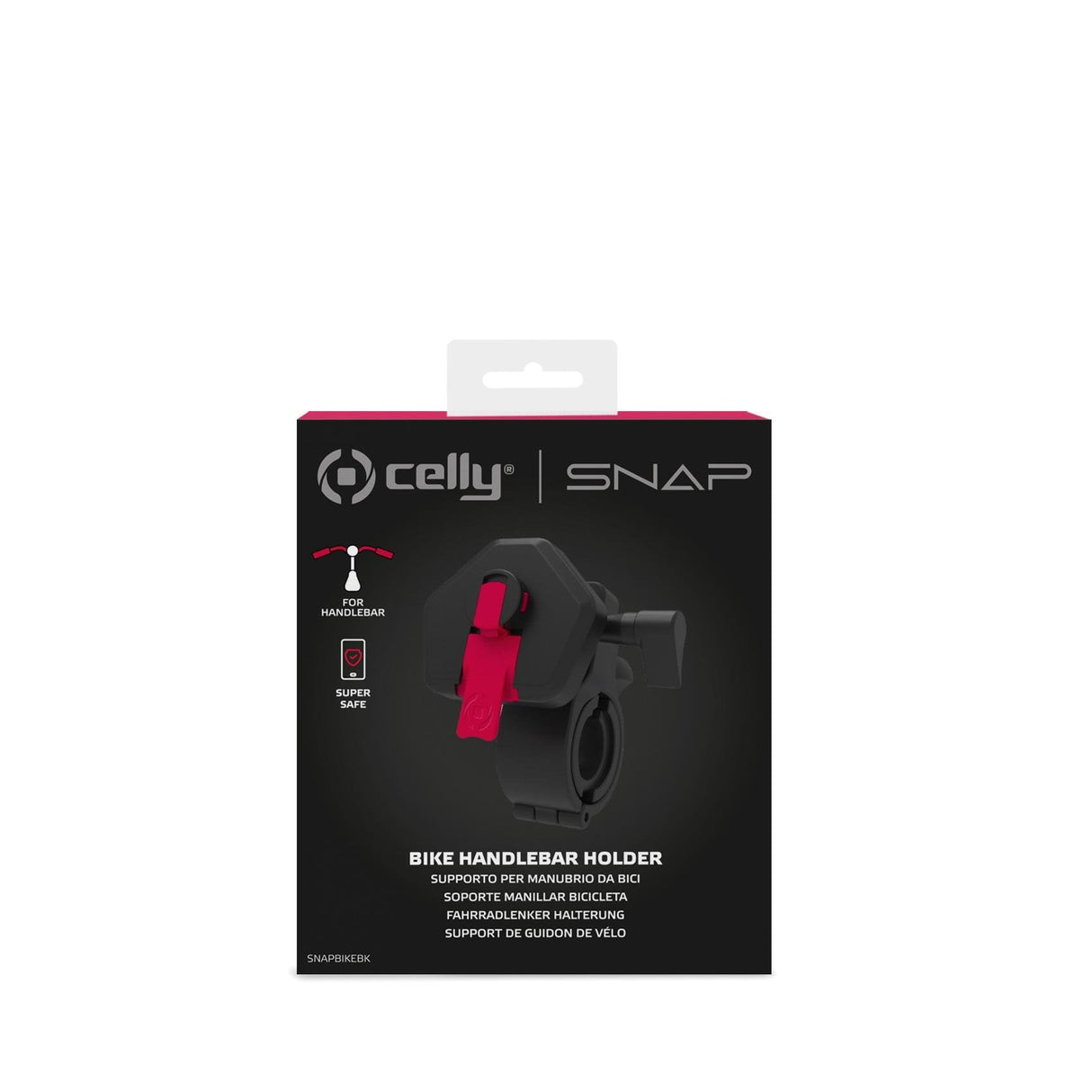 Celly Snapbike Soporte Bicicleta, Scooter Pasivo Teléfono Móvil/Smartphone Negro