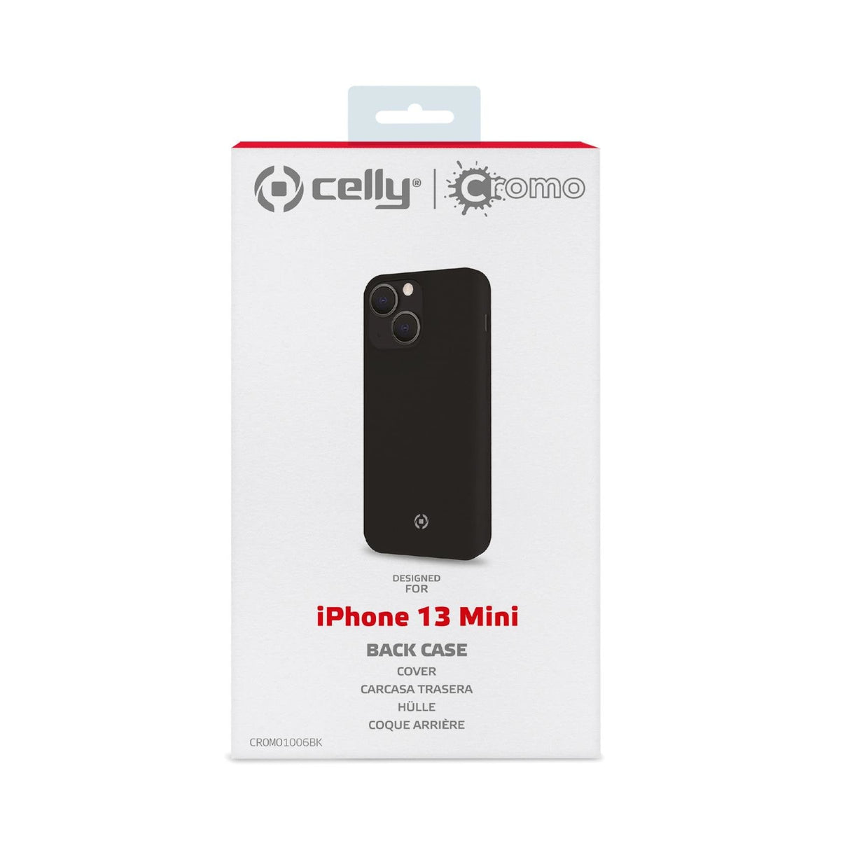 Celly Cromo Funda Para Iphone 13 Mini 13,7 Cm (5.4") Negro