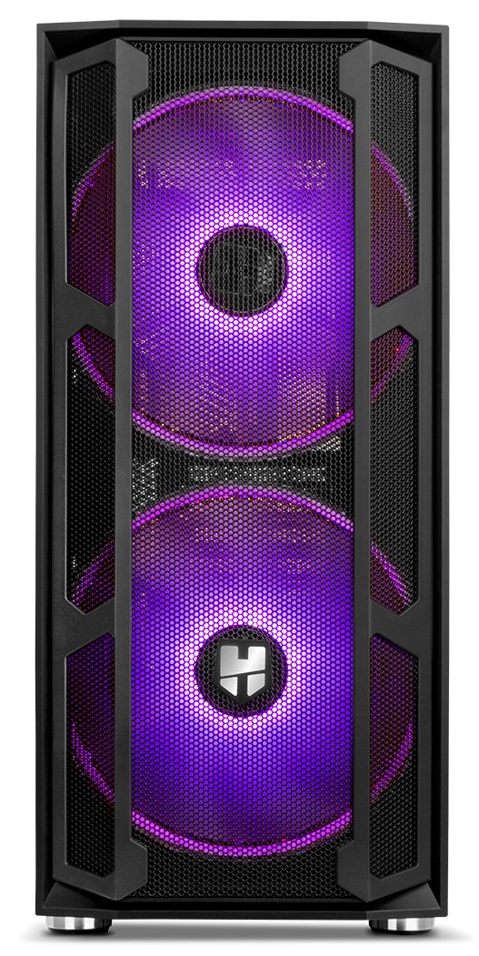 Caja Pc Nox Torre Atx Hummer Nova Argb 2xven 200mm Argb/Control Led/Lateralcristaltemplad Nxhummernova