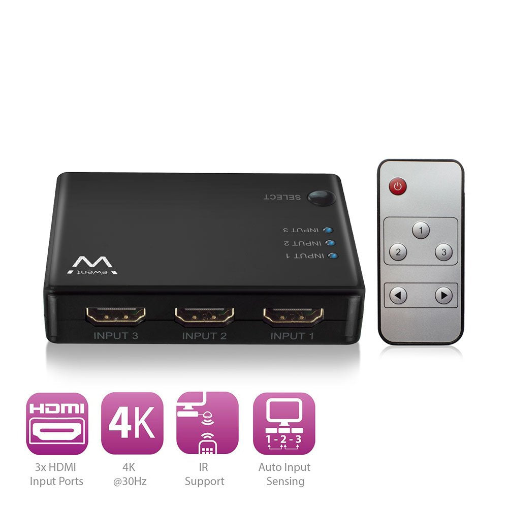 EAN 8054392618710 - Ewent EW3730 interruptor de video HDMI imagen 2