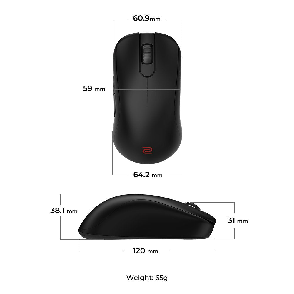 EAN 4718755094422 - ZOWIE S2-DW ratón Juego mano derecha RF inalámbrico 3200 DPI imagen 7