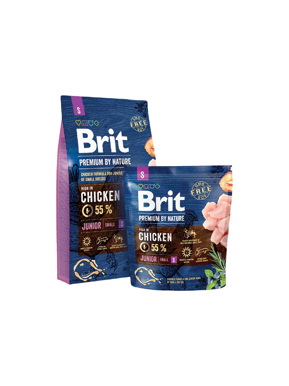 Brit Premium By Nature Junior S 8 Kg Cachorro Manzana, Pollo, Maíz