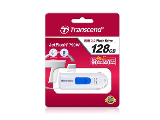 EAN 0760557830399 - Transcend JetFlash 790 128GB unidad flash USB USB tipo A 3.2 Gen 1 (3.1 Gen 1) Blanco imagen 2