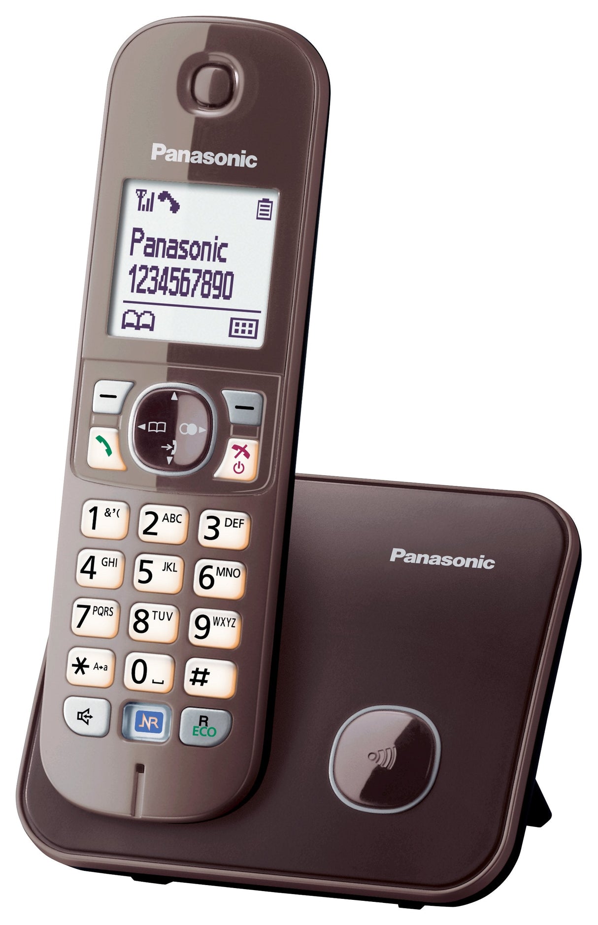 Teléfono Panasonic Kx-Tg6811ga Dect Marrón Identificador De Llamadas