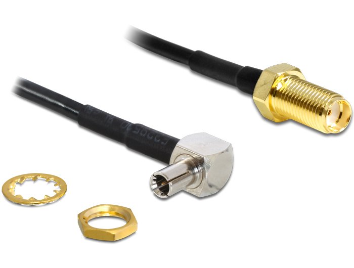 EAN 4043619884872 - DeLOCK 88487 cable coaxial 1,45 m TS-9 SMA Negro imagen 1