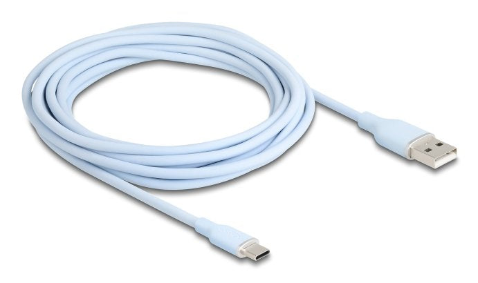 Delock 81224 Cable Usb 2.0 Usb Tipo-A Macho A Usb Type-C Macho 4 M Azul Silicona