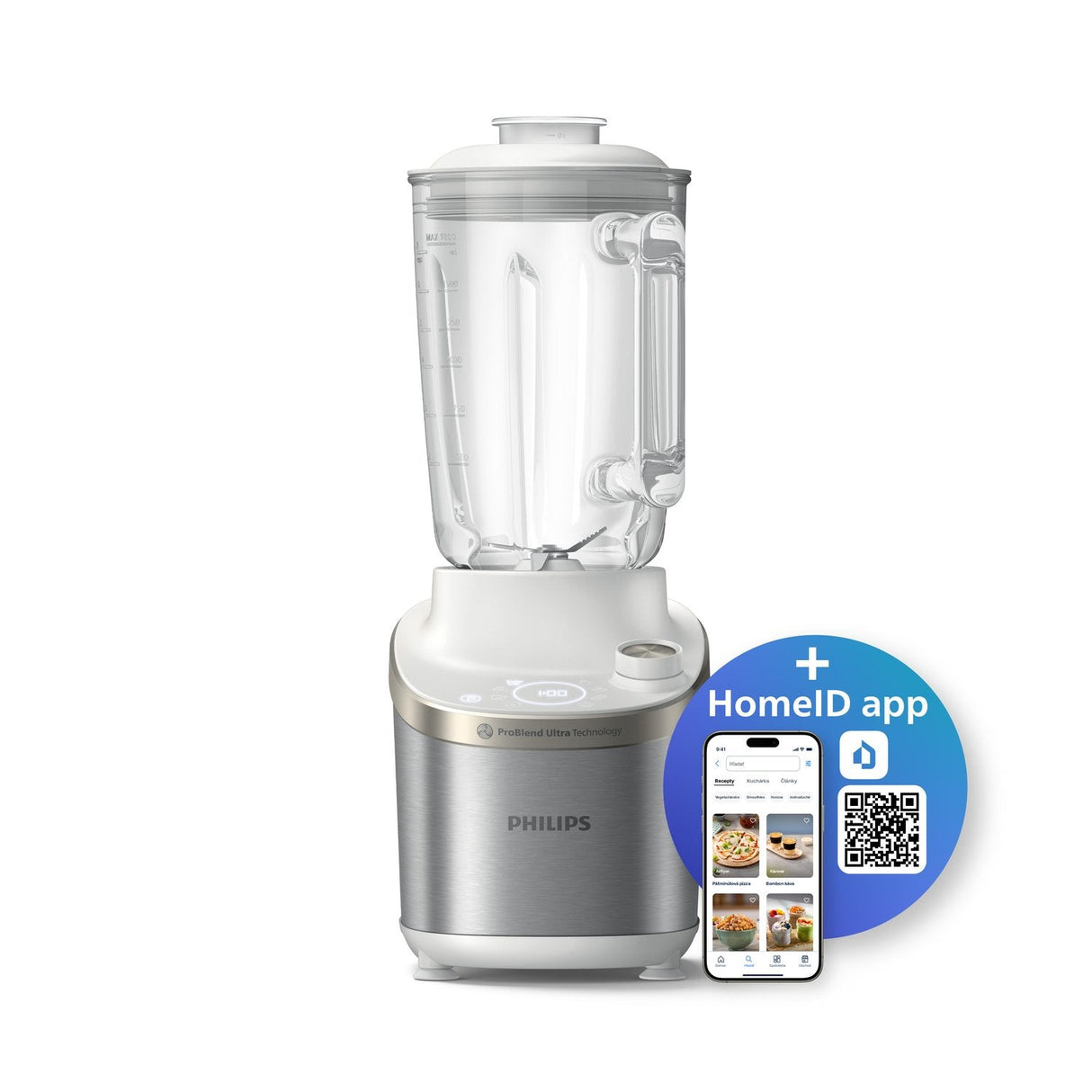 Batidora Philips Hr3760 01 Atlantic High Speed Blender, Metal White