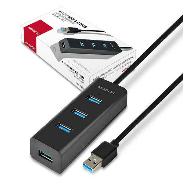 EAN 8595247903532 - Axagon HUE-S2BL hub de interfaz USB 3.2 Gen 1 (3.1 Gen 1) Type-A 5000 Mbit/s Negro imagen 1