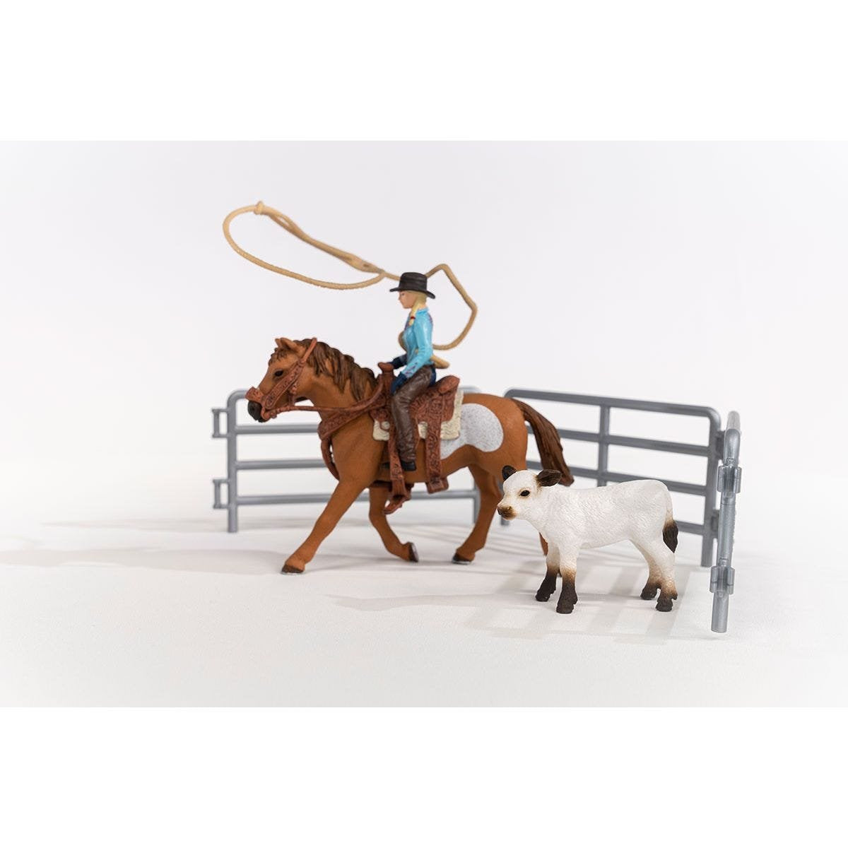 Figura De Juego Schleich Farm World Team Roping Mit Cowgirl, Spielfigur 42577