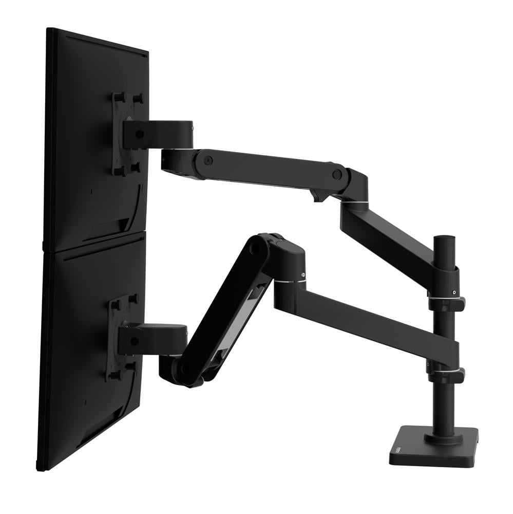 Ergotron Lx Pro - Kit De Fijación (Doppelgelenkarm) - Modular - Para 2 Lcd-Displays - Con Flachem C-Klemmen - Negro - Tamaño De Pantalla: Hasta 61 Cm (Hasta 24 Pulgadas)
