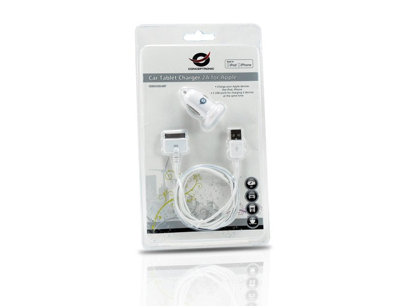 Conceptronic Kit Apple Cargador Para Coche