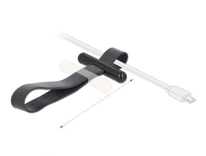 Delock Kabelbinder Mit Gummischlaufe Schwarz Presilla Caucho Negro, Atacables Negro, Caucho, Negro