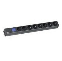 Regleta Pdu Bachmann 19" Bluenet Bn0500 8 Vías, 1u Gris, 2 Metros 8002054