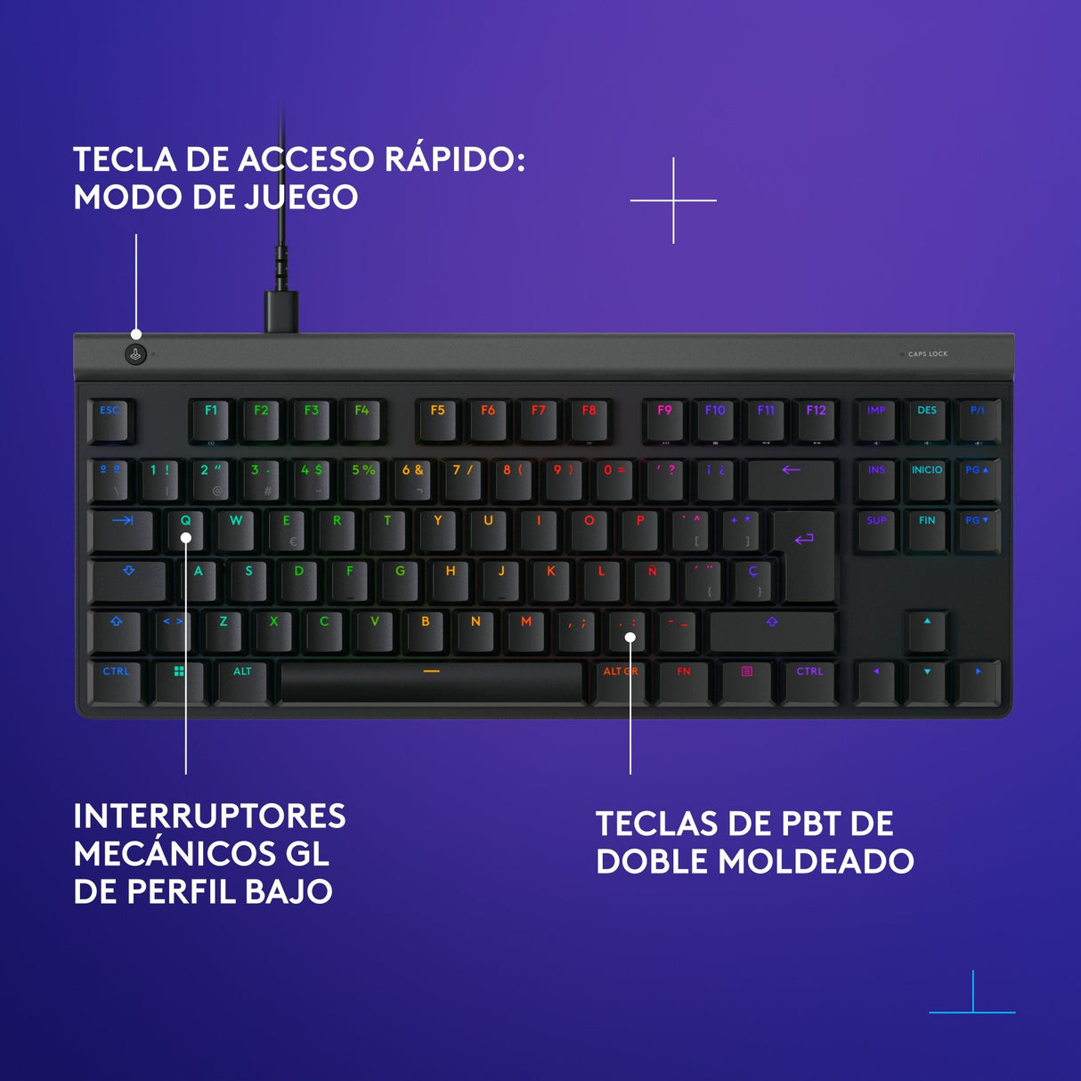 EAN 5099206123236 - Logitech G 920-012891 teclado Juego USB QWERTY Español Negro imagen 7