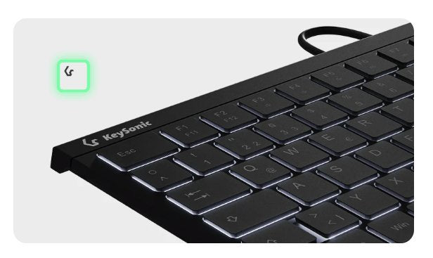 Keysonic Mini-Tas, Touchpad, Backlight, Bk, Ksk-5211elu (De)