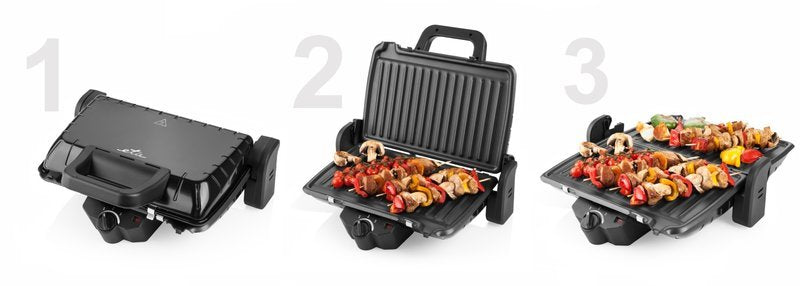 Barbacoa Eléctrica Eta415590000 Contacto, 1600 W, Negro