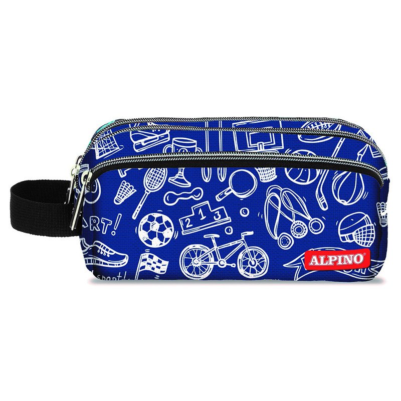 Alpino Estuche Sports 3 Compartimentos 22x11x3,5cm Multicolor