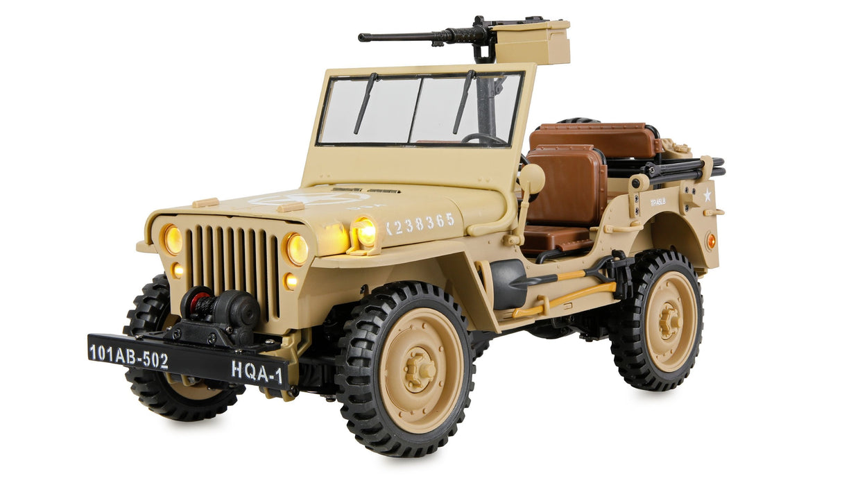 Amewi Jeep Willys Placa Base Scale Crawler 4wd 1:14 Rtr Sand 14+
