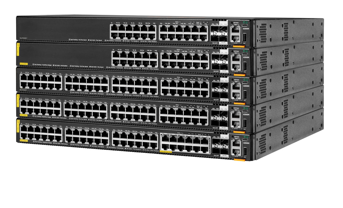 EAN 0190017535012 - HPE Aruba Networking CX 6200M 24G Class4 PoE 4SFP+ Switch imagen 2