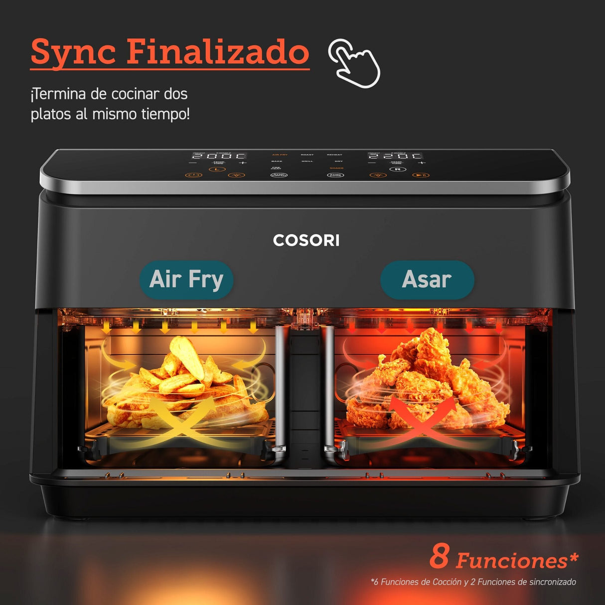 Cosori Dual Basket Heissluftfriteuse Schwarz