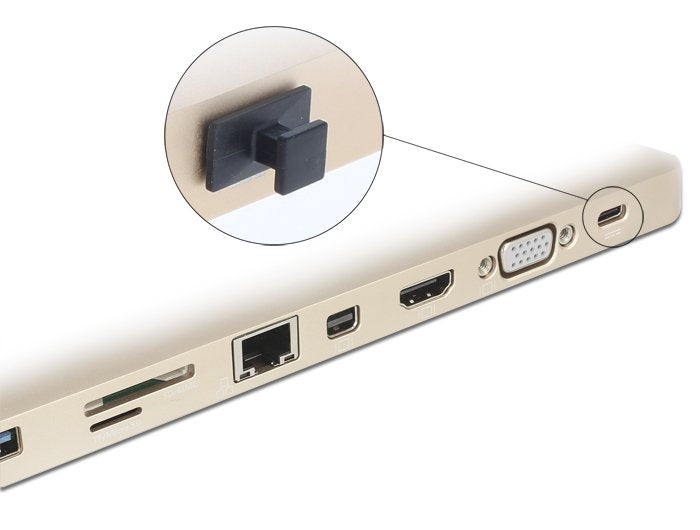 Staubschutz Für Usb Type-C Buchse Mit Grossem Griff 10 Stück Schwarz