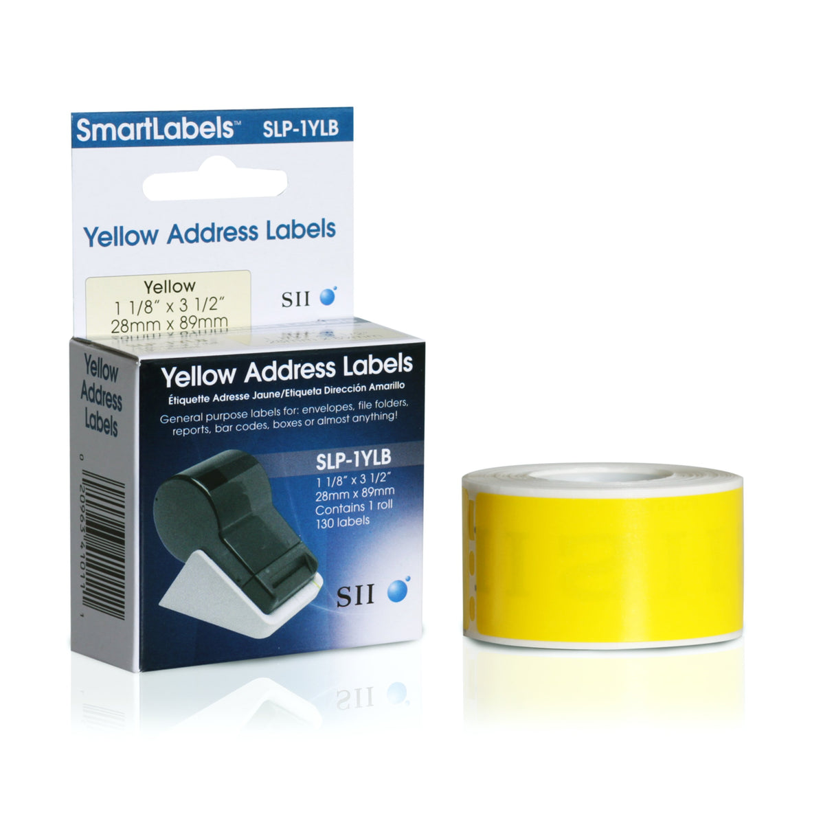 EAN 0020963410111 - Seiko Instruments SLP-1YLB Amarillo Etiqueta para impresora autoadhesiva imagen 1