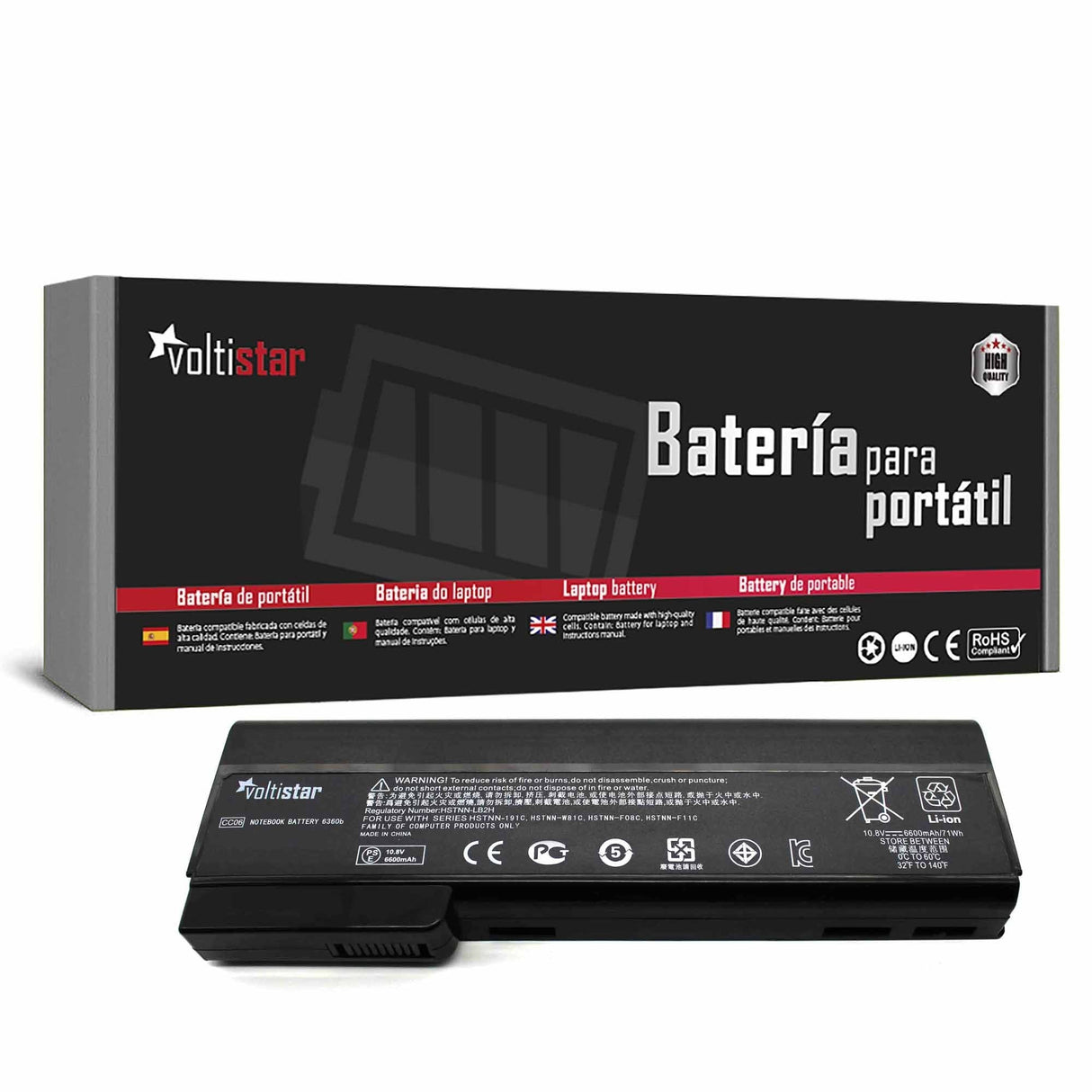 Batería Para Portátil Hp Elitebook 8460w 8460p Probook 6360b 628369-421 628664-001