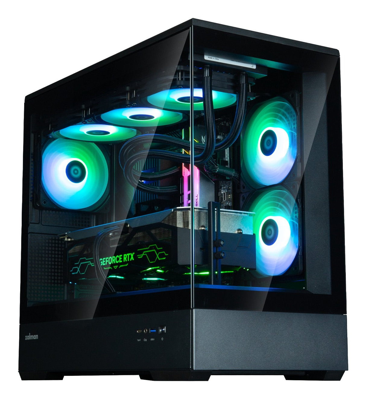 Caja Pc Zalman P30 V2 Microatx Mini Tower 3 Fansrgb Bl